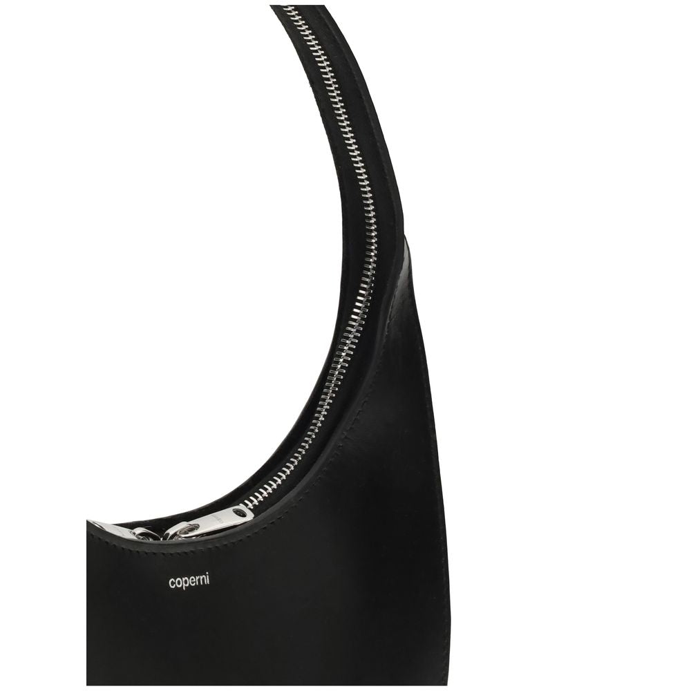 Coperni – Soft Swipe Double Gusset Bag in Black Leather