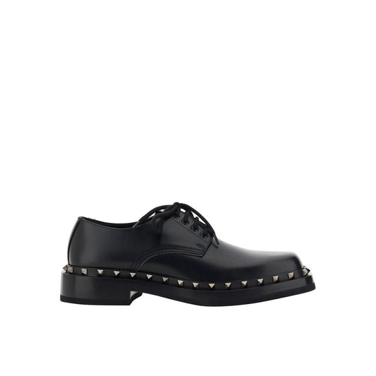 Valentino Garavani – Black Rockstud Derby Shoes