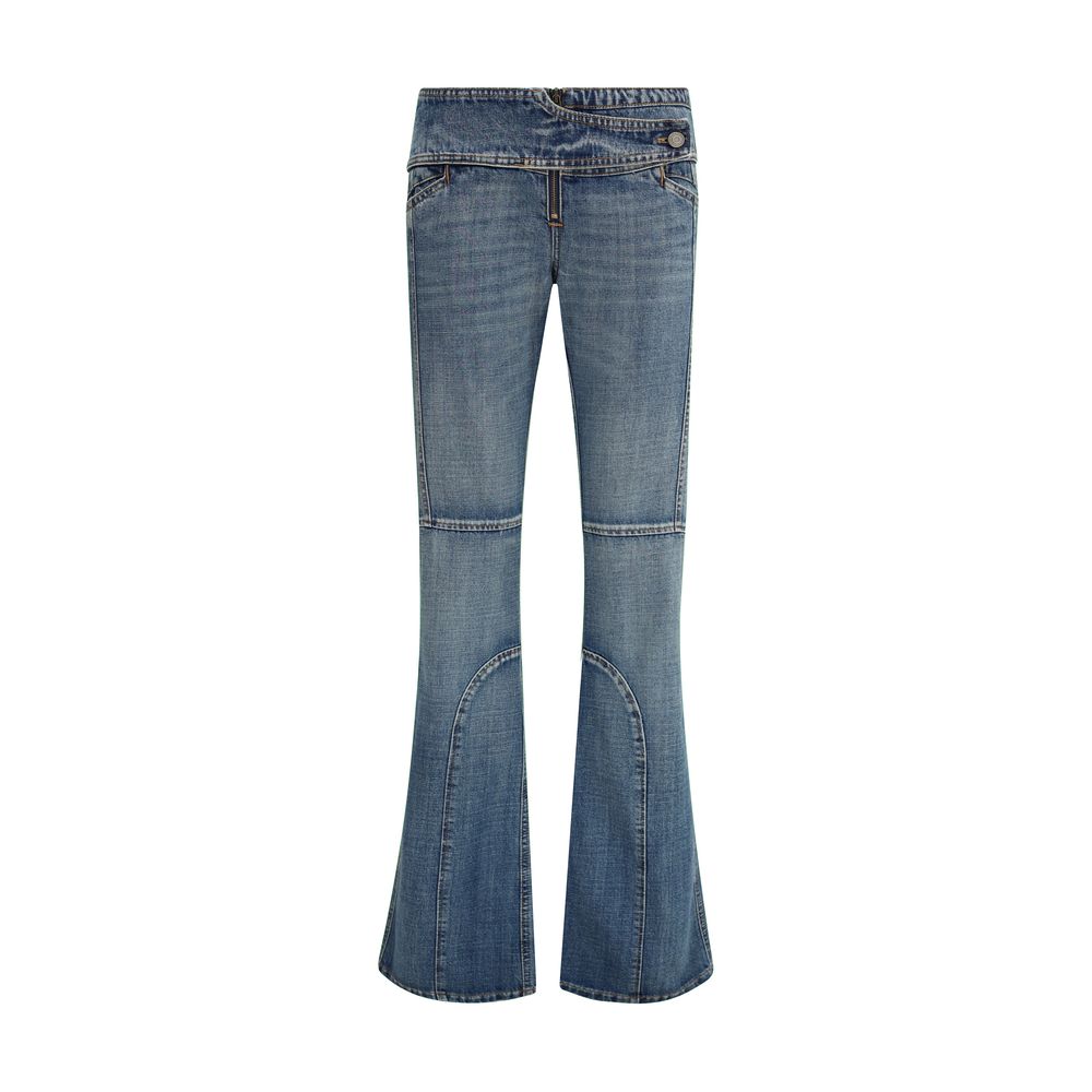Coperni - Blue Polyester Flared Jeans