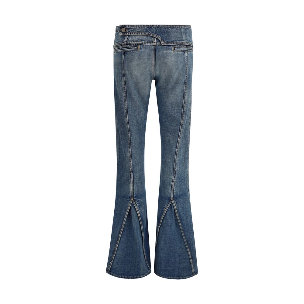Coperni - Blue Polyester Flared Jeans