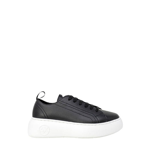Armani Exchange – Black Eco-Leather Sneakers