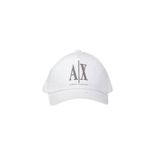 Armani Exchange – White Cotton Baseball Cap