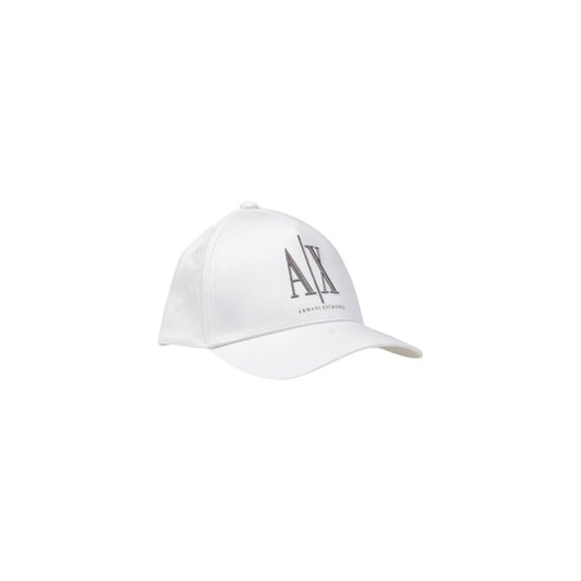 Armani Exchange – White Cotton Baseball Cap