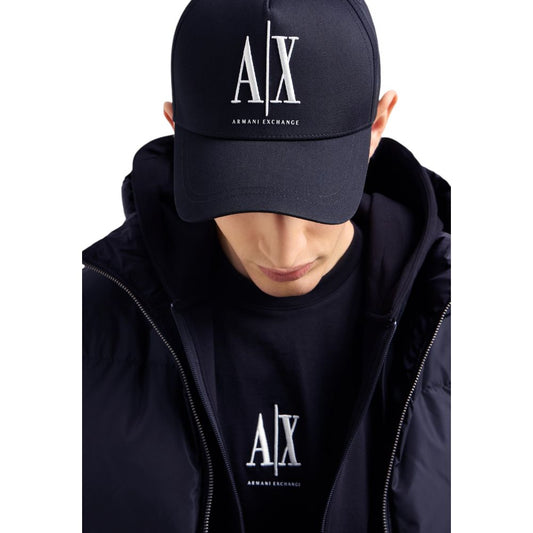Armani Exchange – Blue Cotton Baseball Cap