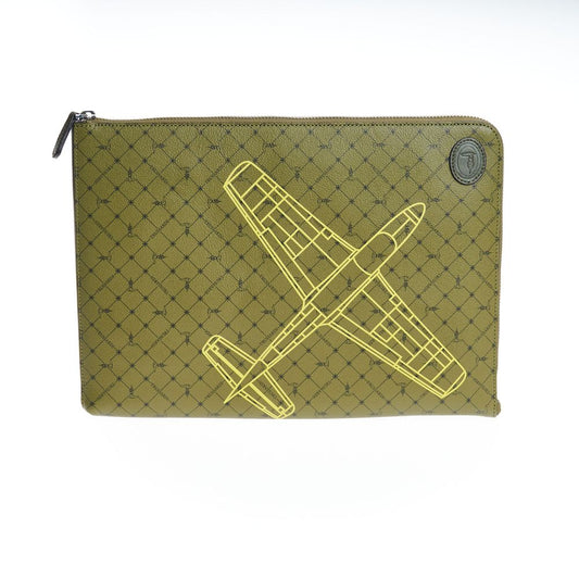 Trussardi – Green Leather Clutch Bag