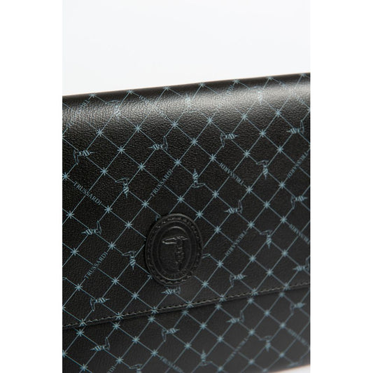 Trussardi – Black Polyester Clutch Bag