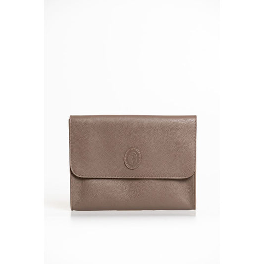 Trussardi – Brown Polyester Clutch Bag