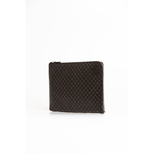 Trussardi – Black Patterned Leather Clutch