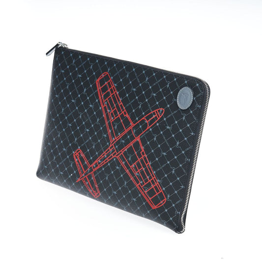Trussardi – Black Leather Clutch Bag