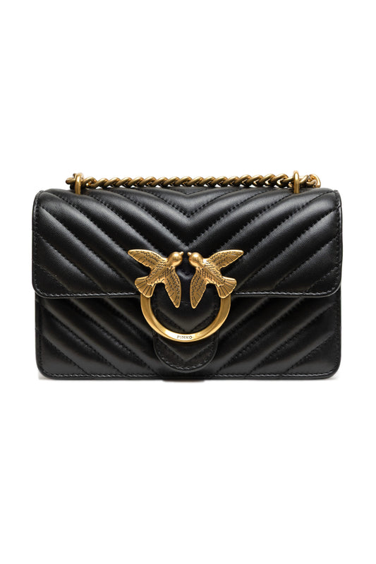 PINKO – Black Mini Love Bag One Chevron