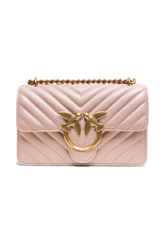 PINKO – Powder Pink Mini Love Bag One Chevron