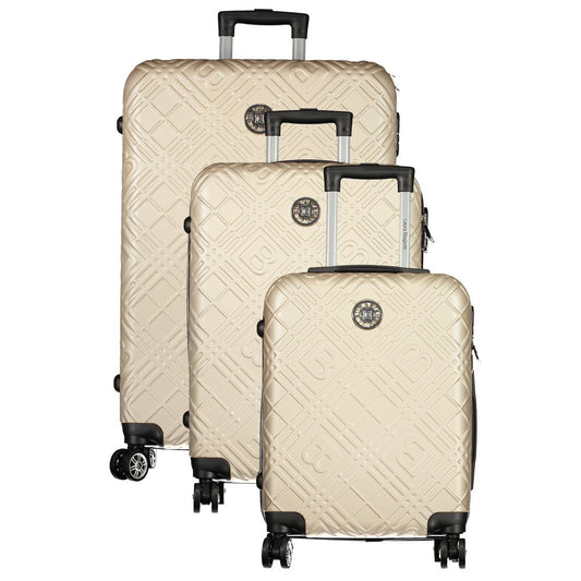 Laura Biagiotti – Gold Polyethylene Suitcase Set (3 pcs)