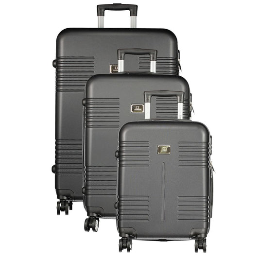 Laura Biagiotti – Black Polyethylene Suitcase Set (3 pcs)