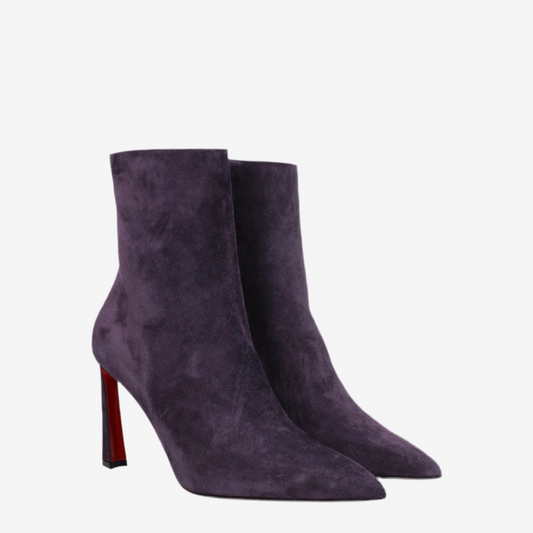 Christian Louboutin – Purple Suede Ankle Boots