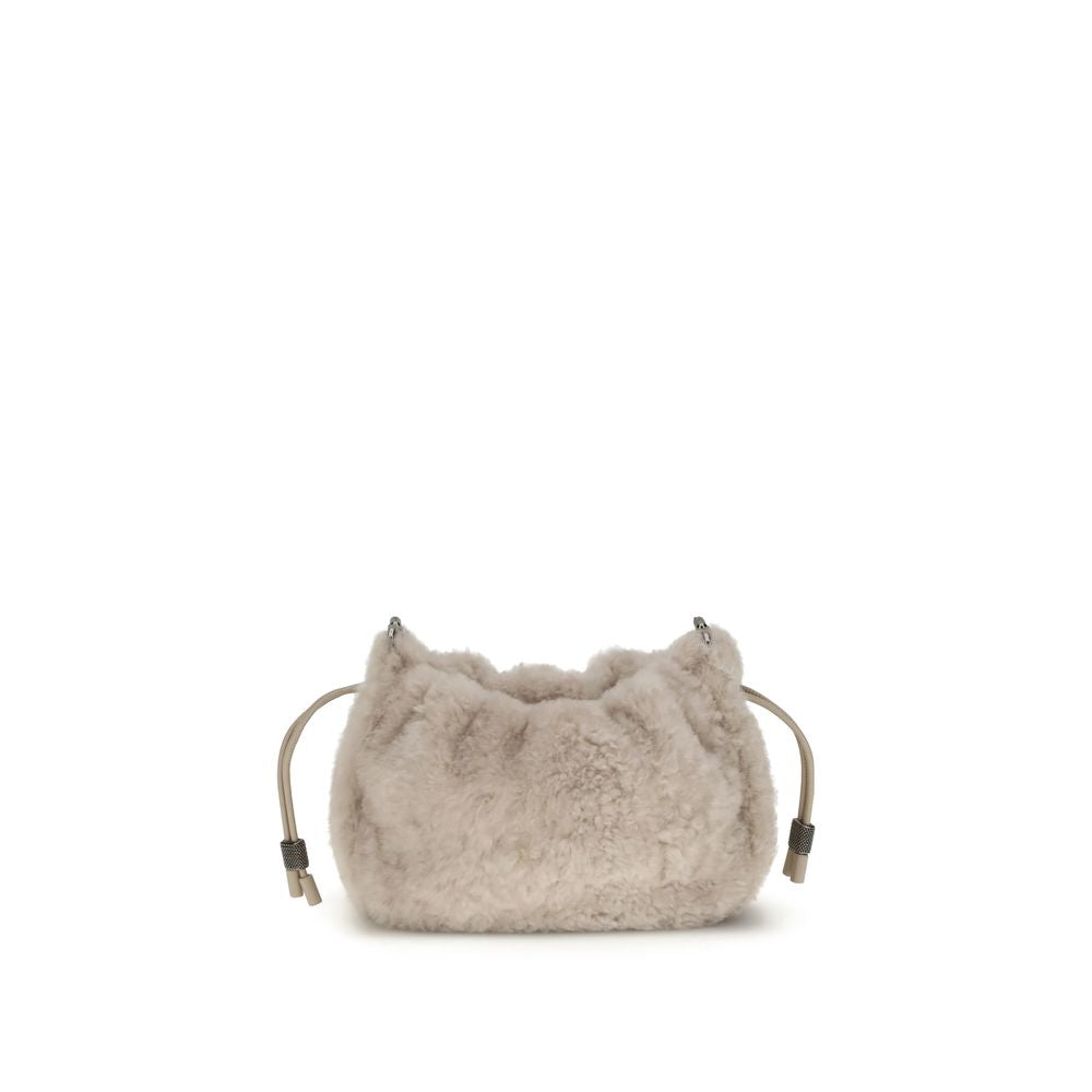 Brunello Cucinelli – Mellow Mini Shearling Shoulder Bag