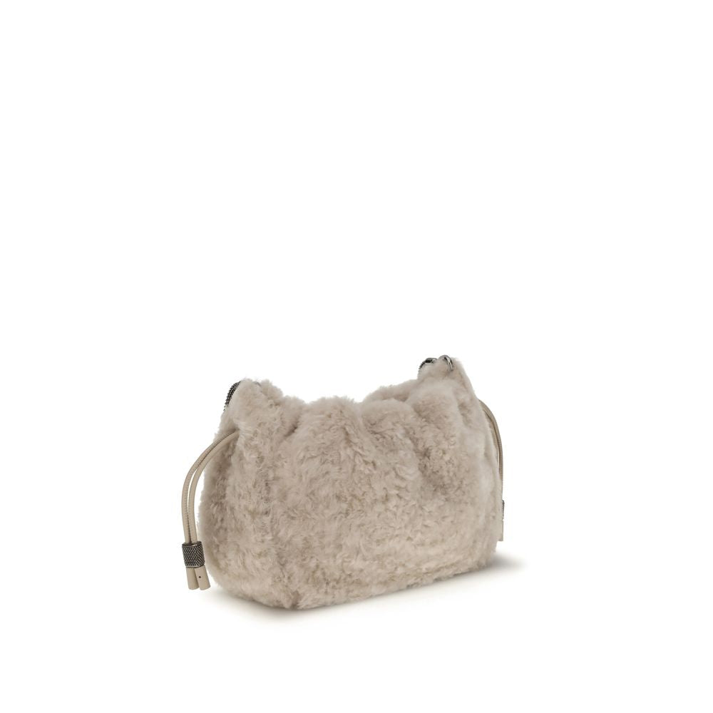 Brunello Cucinelli – Mellow Mini Shearling Shoulder Bag