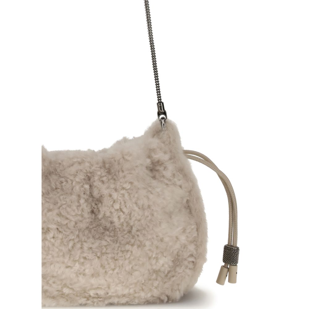 Brunello Cucinelli – Mellow Mini Shearling Shoulder Bag