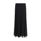 Chloé - Black Silk Long Skirt