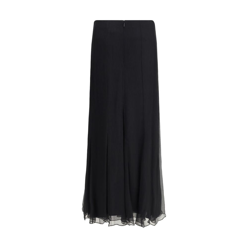 Chloé - Black Silk Long Skirt