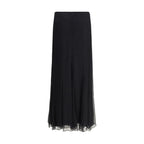 Chloé - Black Silk Long Skirt
