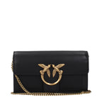 Pinko – Black Leather Vintage-Effect Clutch