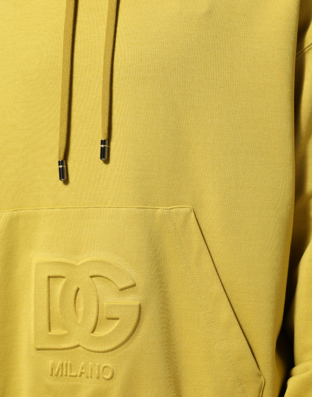 Dolce & Gabbana - Yellow Logo Cotton Hooded Sweatshirt Sweater