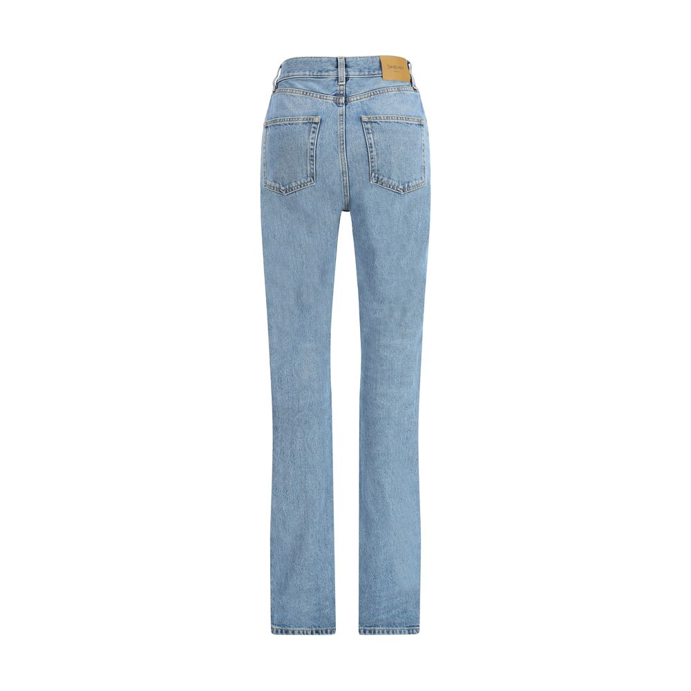 Saint Laurent - Light Blue Cotton Slim Fit Jeans