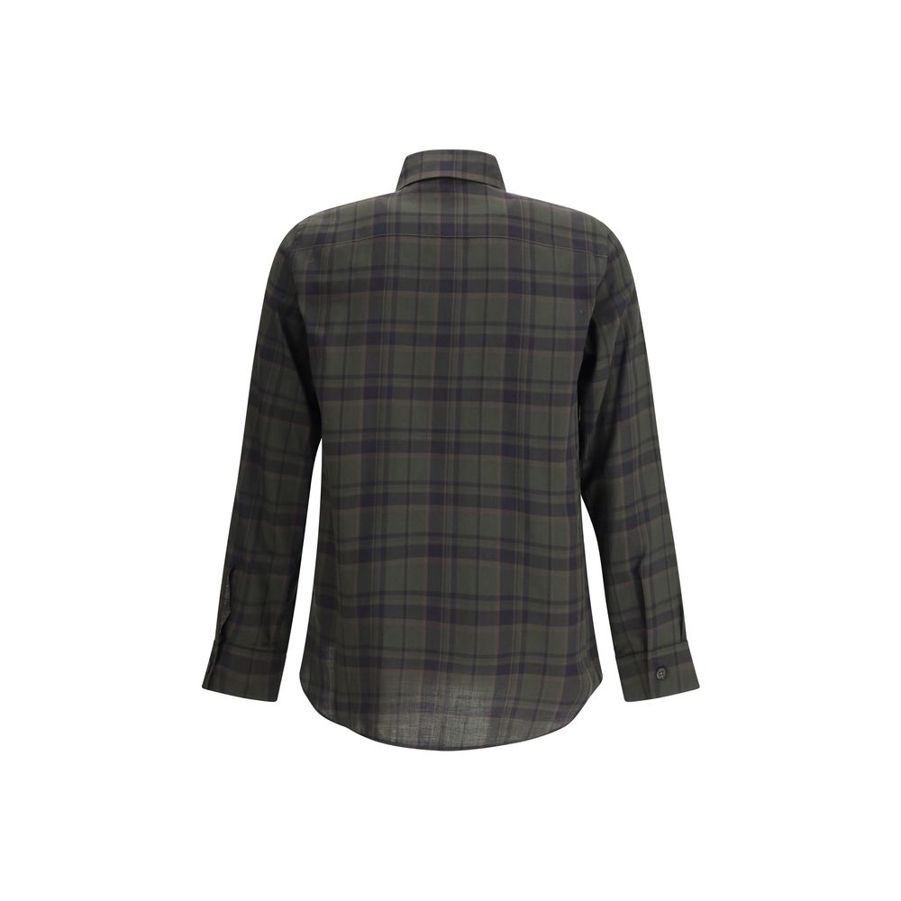 Saint Laurent - Green Cotton Pattern Shirt
