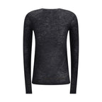 Saint Laurent - Black Cashmere Long Sleeve T-Shirt