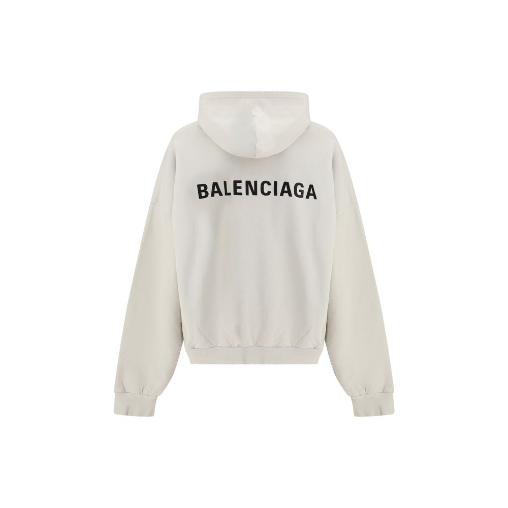 Balenciaga - White Cotton Sweatshirt