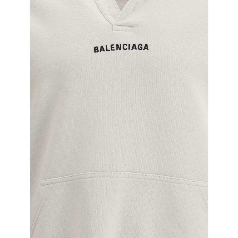 Balenciaga - White Cotton Sweatshirt