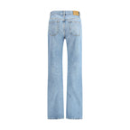Saint Laurent - Light Blue Cotton Straight-Leg Jeans