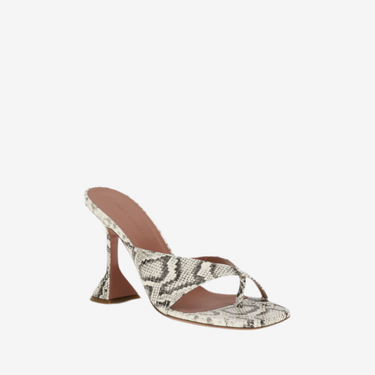 Amina Muaddi – Shiona Python-Pattern Sandals