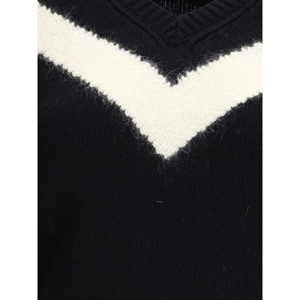 Valentino Garavani - Black Fleece Wool Sweatshirt