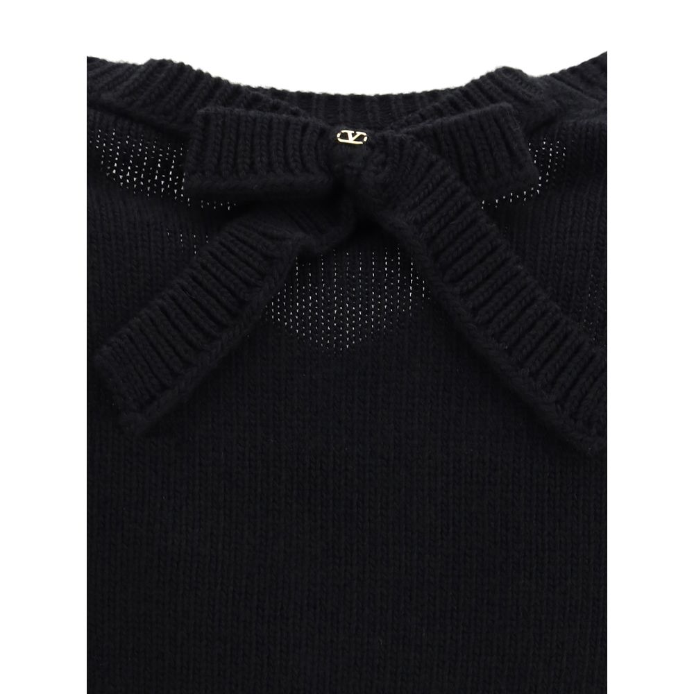 Valentino Garavani - Black Fleece Wool Sweatshirt