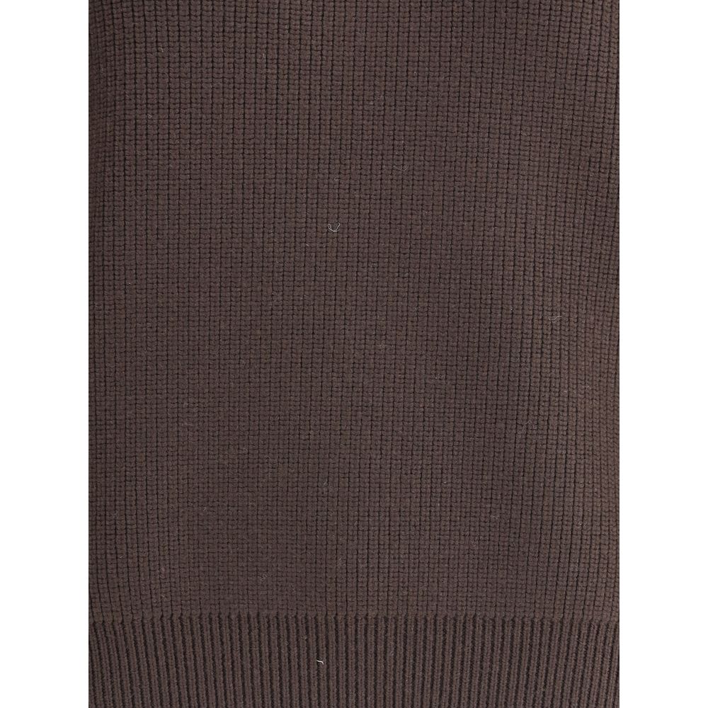 Saint Laurent - Brown Lamb Leather Sweatshirt