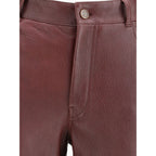 Chloé - Bordeaux Leather Pants