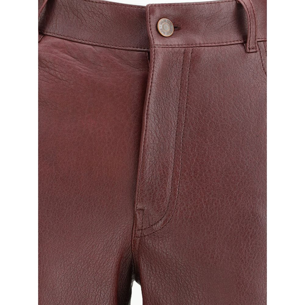 Chloé - Bordeaux Leather Pants