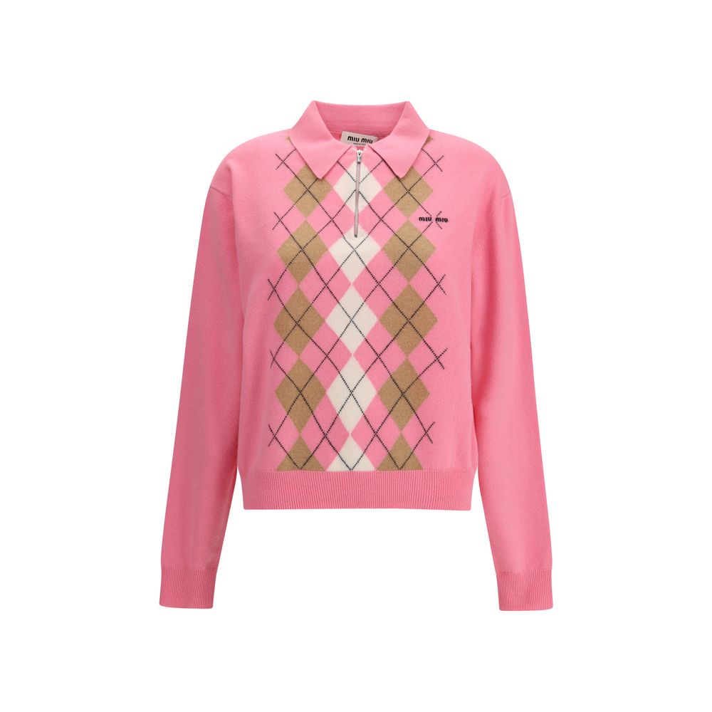 Miu Miu - The cashmere zip Polo