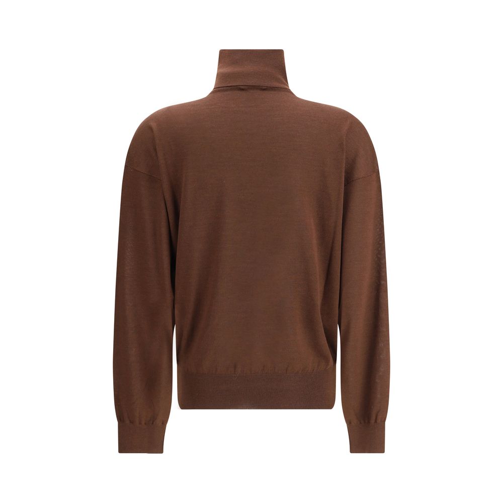 Saint Laurent - Brown Cashmere Turtleneck