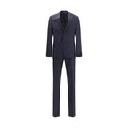 Prada - Blue Fleece Wool Two-Piece Suit