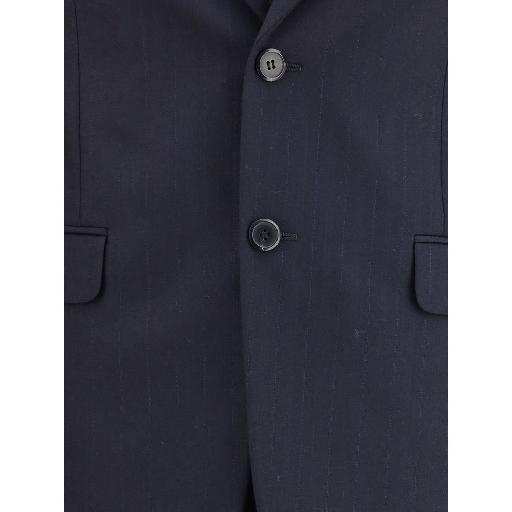 Prada - Blue Fleece Wool Two-Piece Suit
