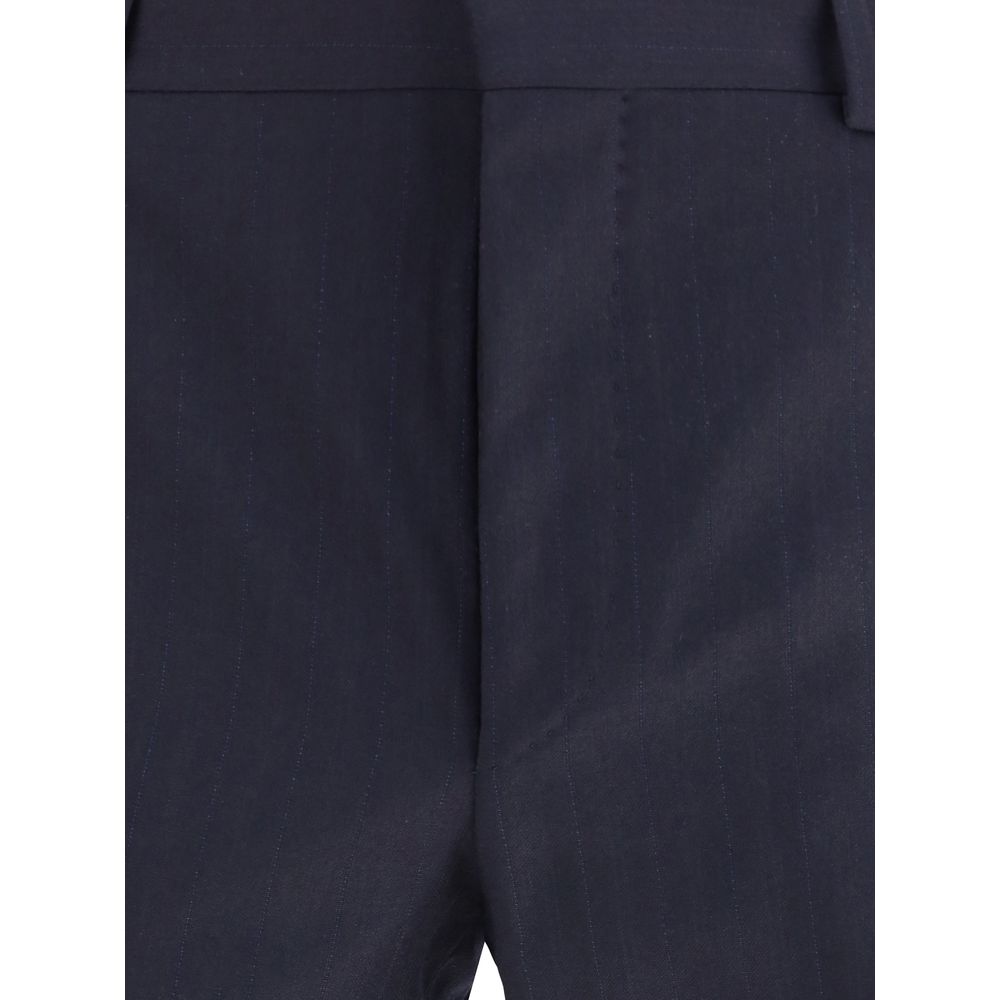 Prada - Blue Fleece Wool Two-Piece Suit