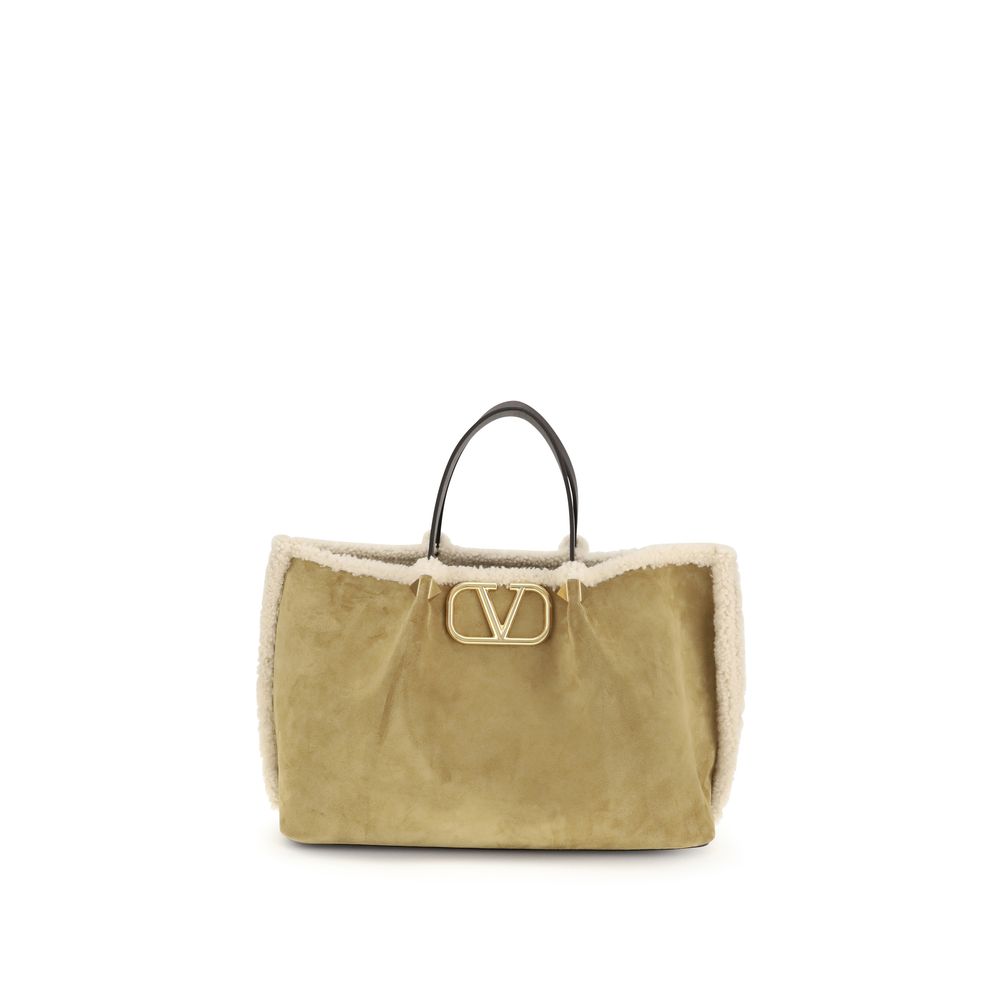Valentino Garavani – Suede & Sheepskin Medium Tote Bag
