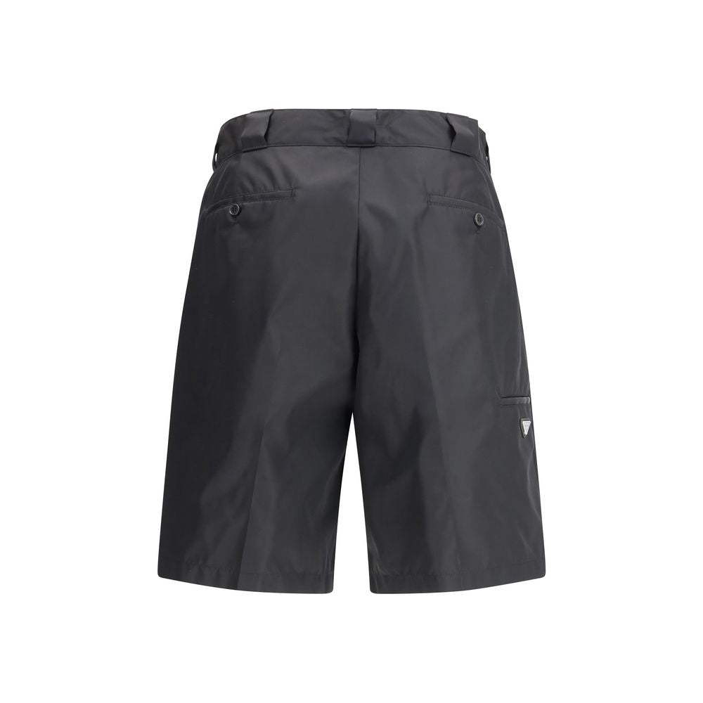 Prada - Black Recycled Polyamide Bermuda Shorts