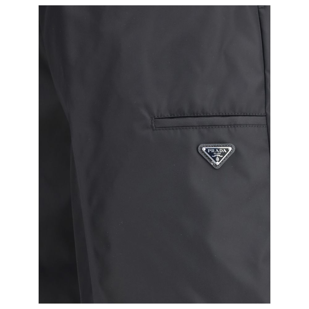 Prada - Black Recycled Polyamide Bermuda Shorts