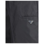 Prada - Black Recycled Polyamide Bermuda Shorts