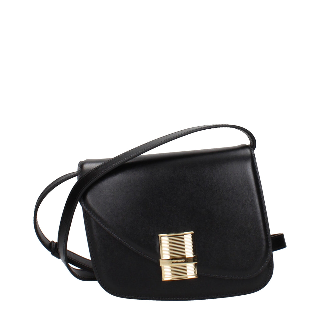 Salvatore Ferragamo – Black Leather Crossbody Bag