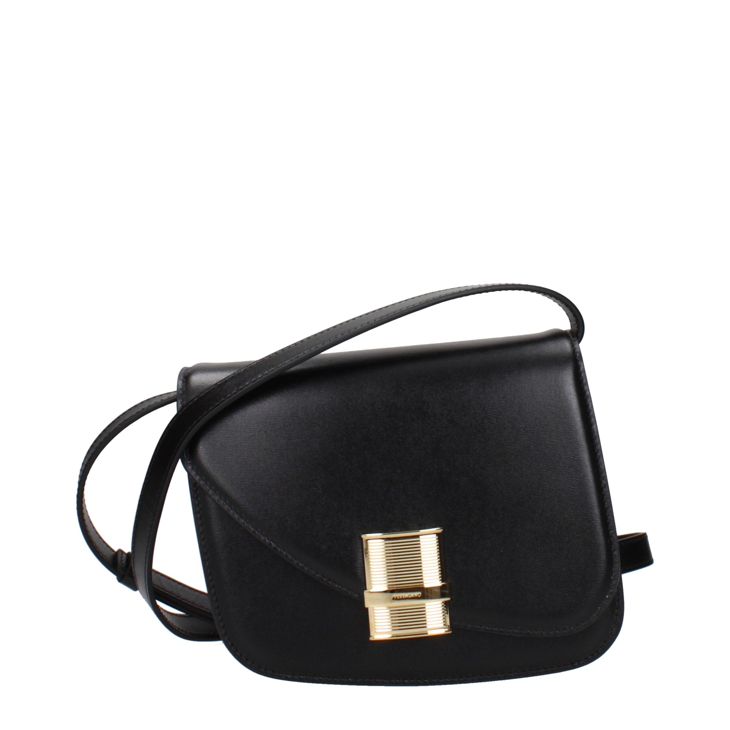 Salvatore Ferragamo – Black Leather Crossbody Bag
