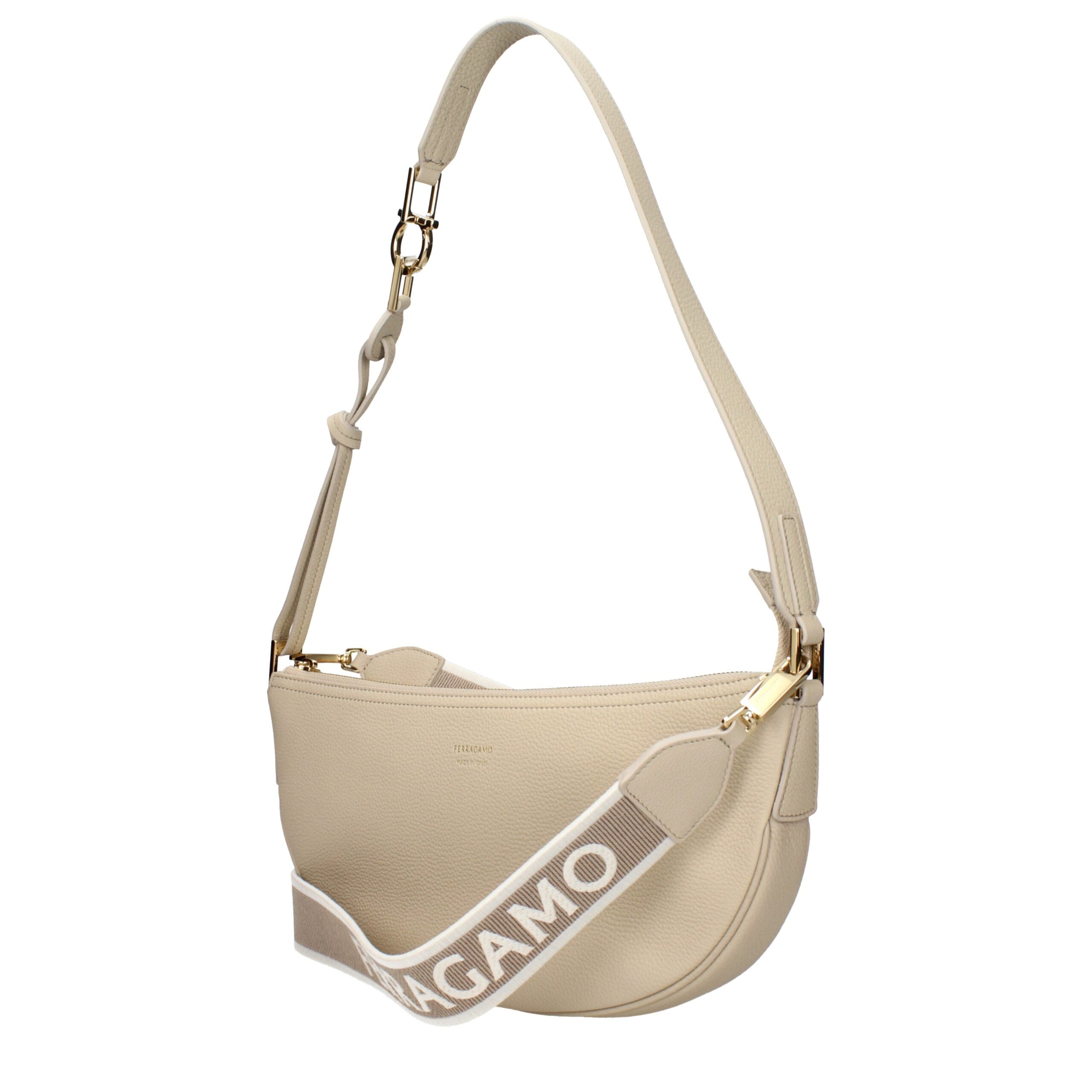 Salvatore Ferragamo – Gray Leather Shoulder Bag